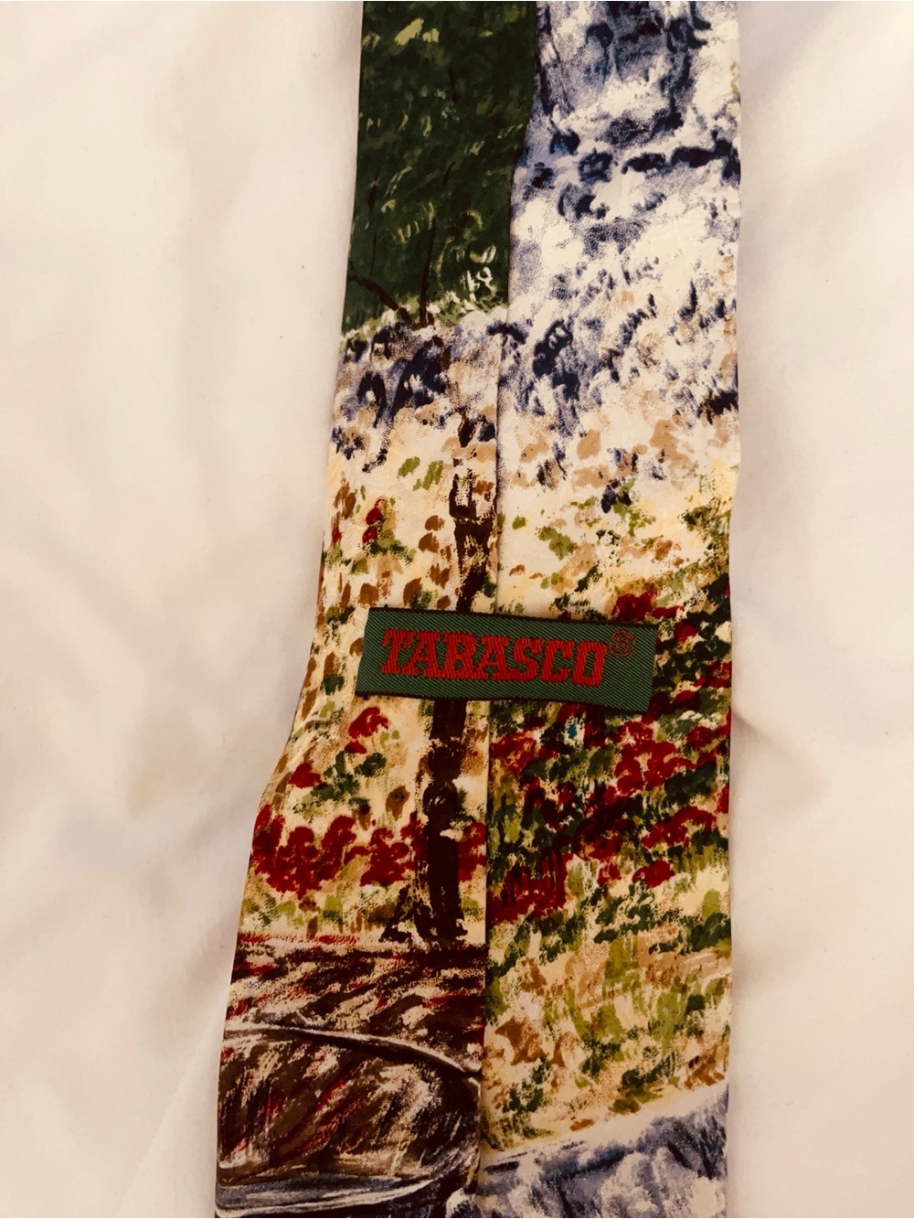 TABASCO Multicolor Impressionist Print Silk Tie